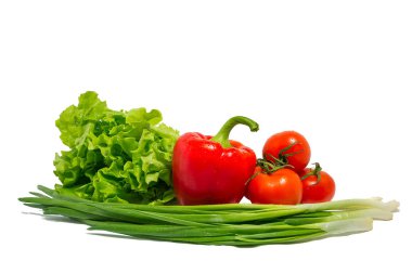 biber, beyaz üzerine domates salatası, onoin