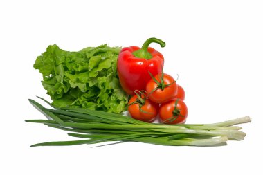 biber, beyaz üzerine domates salatası, onoin