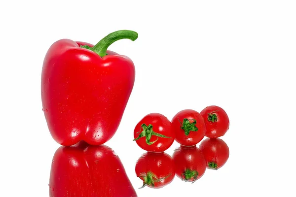 Red pepper on white — Stock Photo, Image