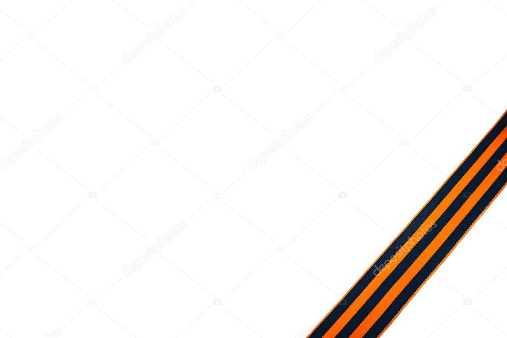 orange and black striped ribbon symbol on May 9