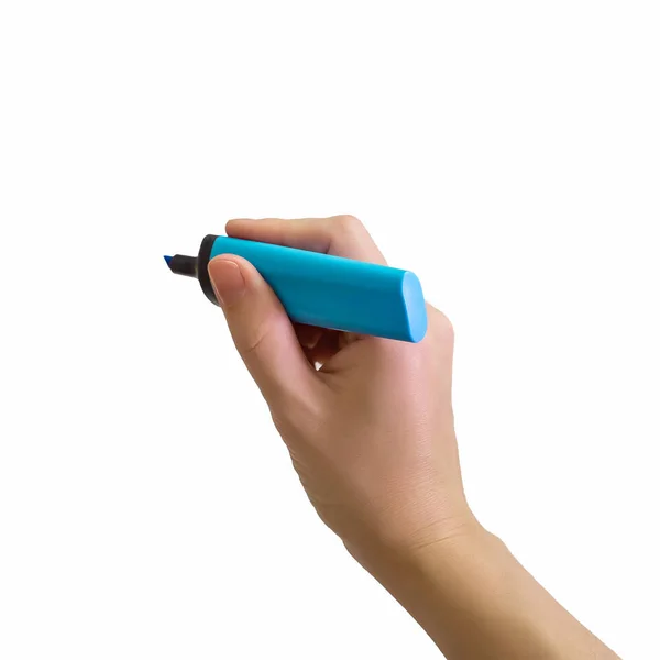 El ile renk işaretleyicisini beyaz izole