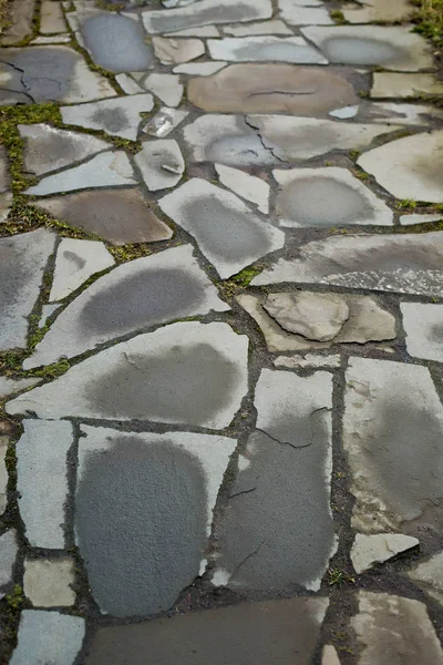 Stone track, background, texture after rain — Stock Photo, Image