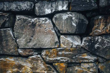Taş gri duvar arka plan, tuğla rock doku, taş doku