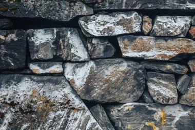 Taş gri duvar arka plan, tuğla rock doku, taş doku