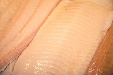 Taze fileto balık yakın çekim. Balık arka plan ve duvar kağıdı. Beyaz balık fileto doku