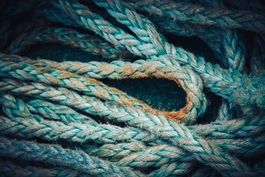 Arka plan doku sarmal deniz veya deniz ip. Satır demirleme kaynaştırılması doku. Yakın çekim