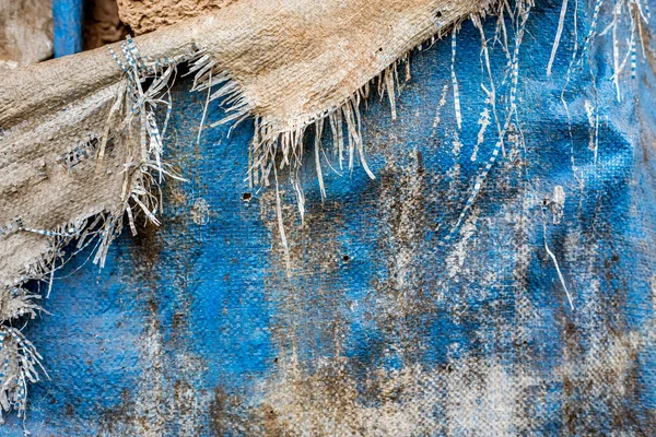 Textura de arpillera sucia vieja tono azul — Foto de Stock