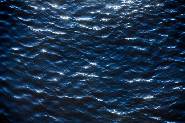 Blue Water Texture Pattern Noon Atlantic Ocean — Stock Photo, Image