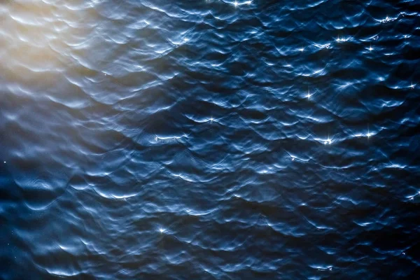 Blue Water Texture Pattern at Noon on the Atlantic Ocean — Stock Photo, Image