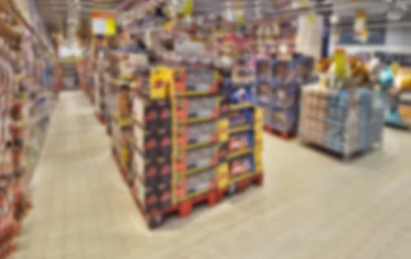 Supermarket or shopping mall abstract blur image — Stock Photo, Image