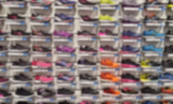 Flou abstrait de chaussures dans la boutique — Photo
