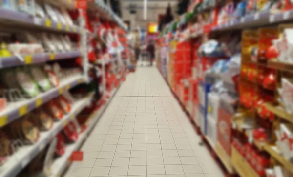 Bulanıklık süpermarket veya alışveriş merkezi — Stok fotoğraf