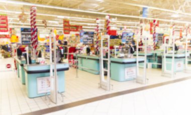 süpermarket, bulanık girişine  