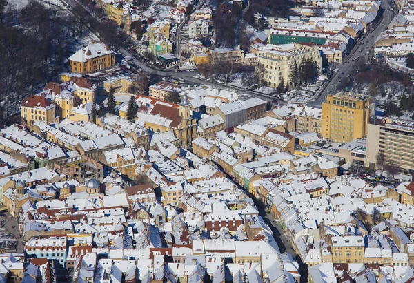 Αεροφωτογραφία της πόλης το χειμώνα — Φωτογραφία Αρχείου