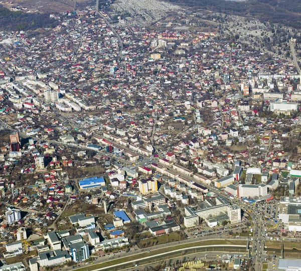 Aerial view of Iasi city seen from airplane — Stock Photo, Image