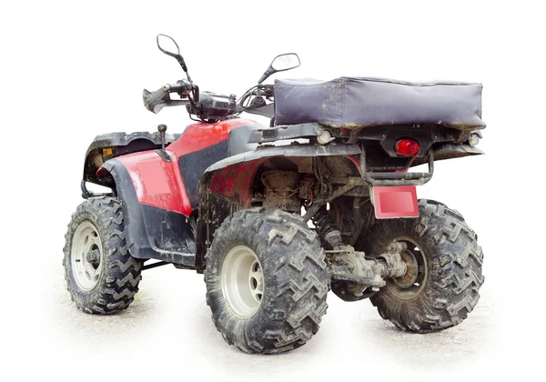 Rosso atv quad isolato su bianco — Foto Stock