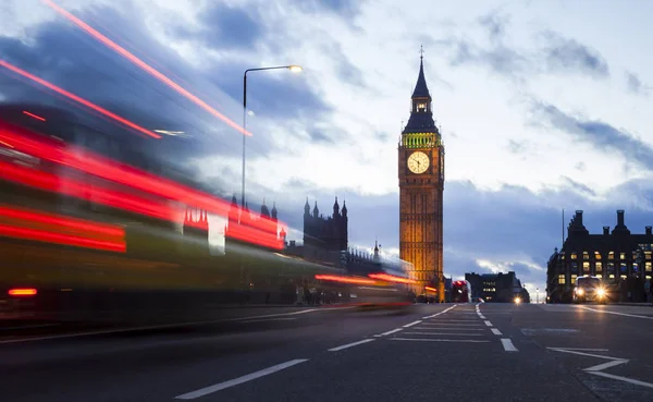 Paesaggio urbano di Londra al Big Ben, foto scena notturna — Foto Stock