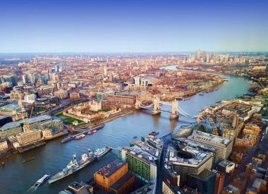 London city, havadan görünümü