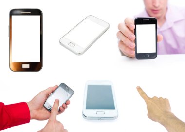 Smartphone yeni teknoloji ve adam