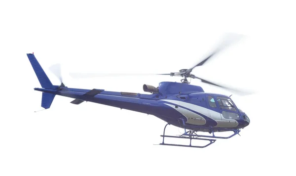 Blauwe helikopter geïsoleerd — Stockfoto