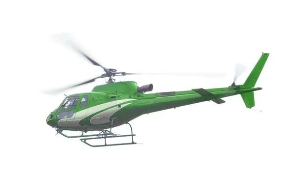 Groene helikopter geïsoleerd — Stockfoto