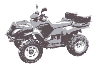 izole kırmızı atv quad Bisiklet  