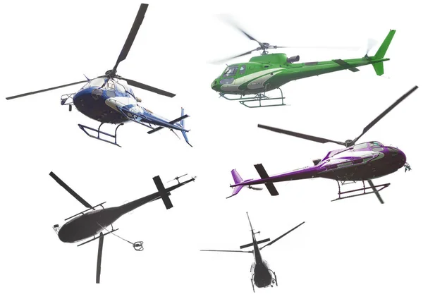 Beyaz izole helikopter — Stok fotoğraf