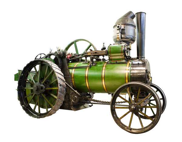 old tractor with steam engine