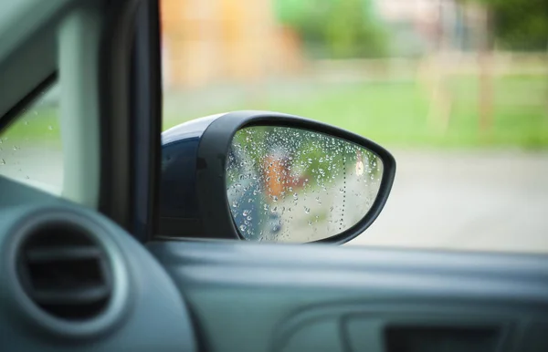 Primo piano di specchio auto — Foto Stock
