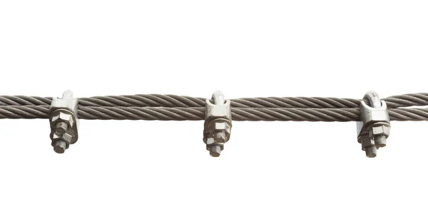 Corda de metal de aço isolado — Fotografia de Stock