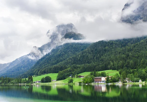 Nyári táj a Hintersee-tó, bajor. Németország-Alpok — Stock Fotó