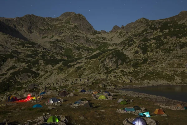 night camping area in Retezat National Park, Romanian Carpathians