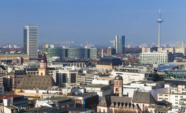 Frankfurt am Main ville skyline, vue d'en haut — Photo