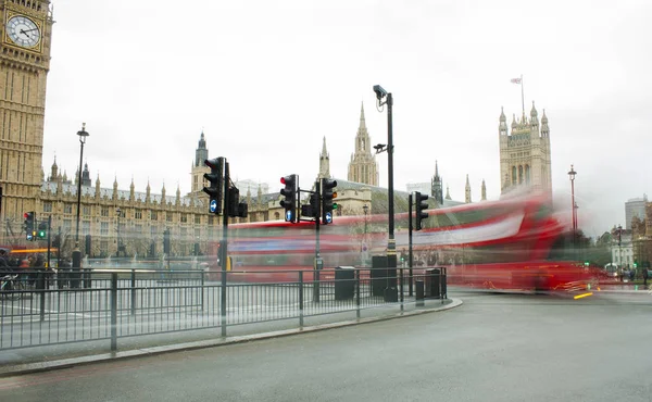 London city traffic, long exposure photo at daylight