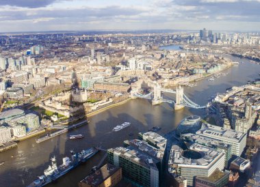 Londra şehir manzarası, havadan görünümü