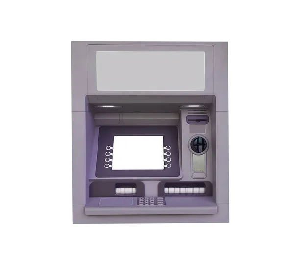 Geldautomat Zum Geldabheben Isoliert Auf Weißem Hintergrund — Stockfoto