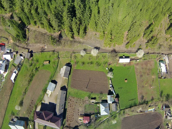 Aerial View Petru Voda Village Drone Romania — Stock Photo, Image