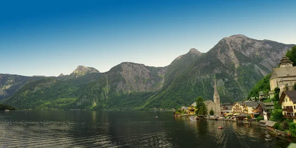 Hallstattstadt Und See Österreich — Stockfoto