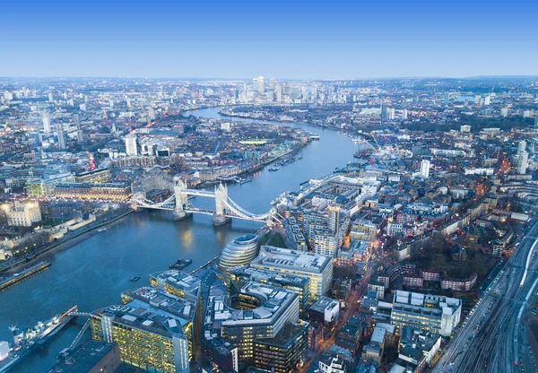 Londýnské Městské Panorama Letecký Pohled — Stock fotografie