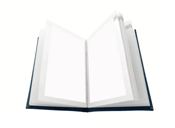 Libro di note vuoto isolato su sfondo bianco — Foto Stock
