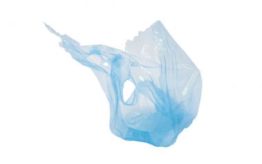 mavi plastik torba geri dönüşüm kavramı için
