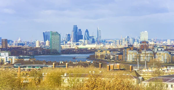London City Skyline Från Greenwich Park — Stockfoto