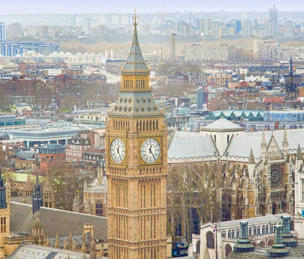 Big Ben Ciudad Londres Vista Aérea — Foto de Stock