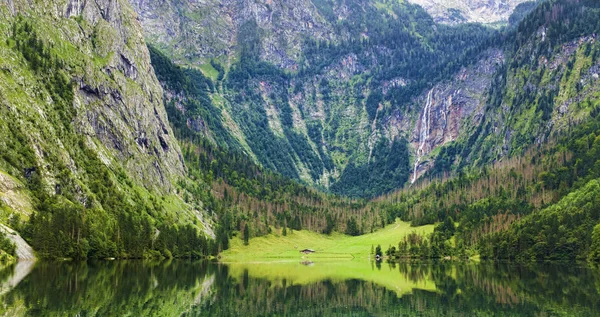 Beautiful Lake Landscape Obersee Berchtesgaden National Park Germany — Stock Photo, Image