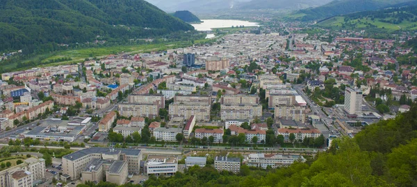 Piatra Neamt Stadt Rumänien Luftbild — Stockfoto