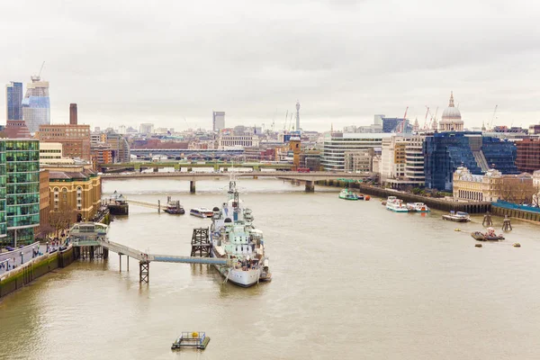 London City Och Thames River — Stockfoto