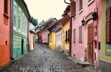 ünlü Sighisoara Ortaçağ kenti Transilvanya, Romanya