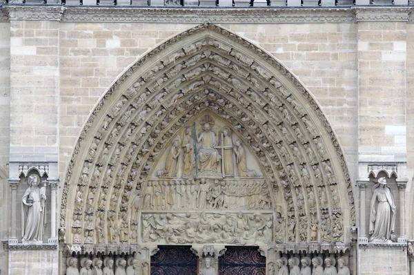 Szczegóły Katedry Notre Dame Paryż Francja — Zdjęcie stockowe