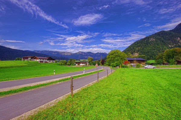 Ulica Górach Bawarii Alp Niemcy — Zdjęcie stockowe
