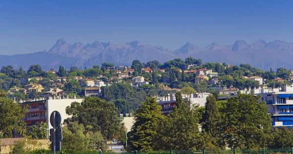 Alpes Marítimos Vista Montaña Desde Costa Ciudad Marsella Francia — Foto de Stock